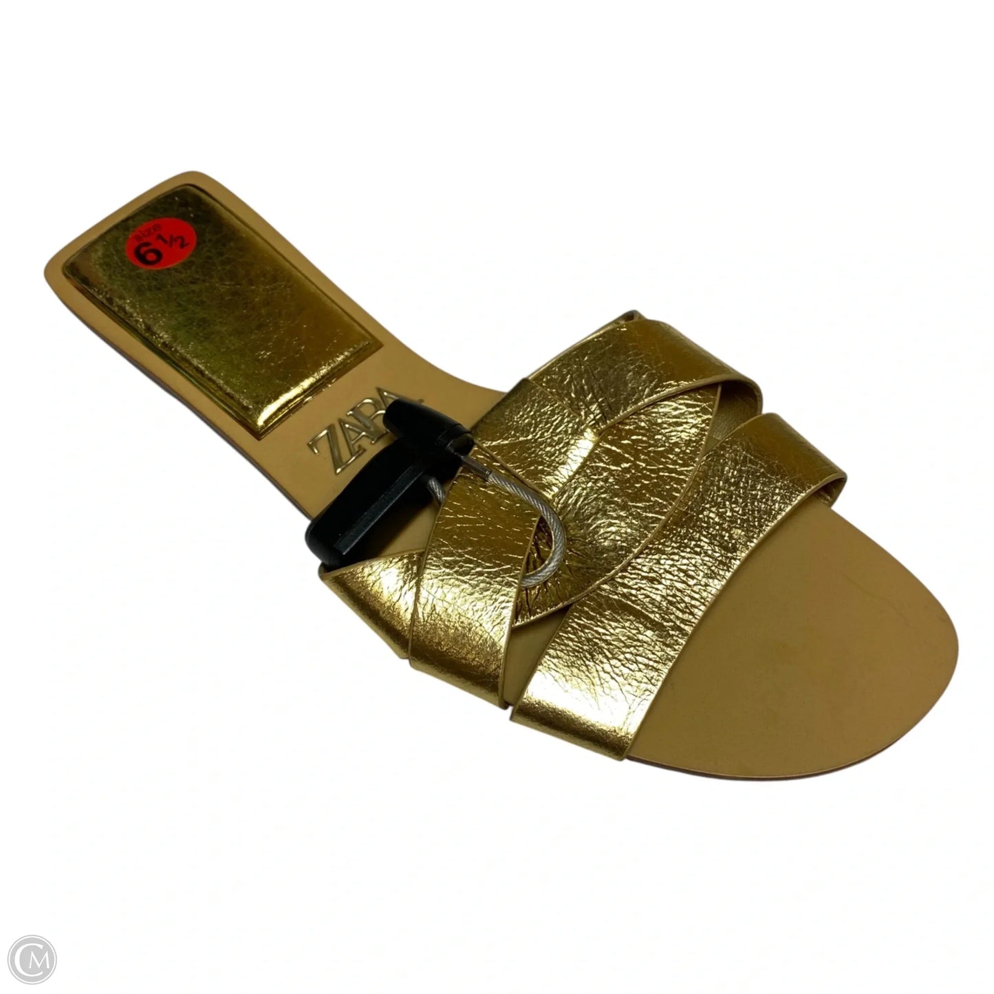 Sandals Flats By Zara In Gold, Size: 6.5