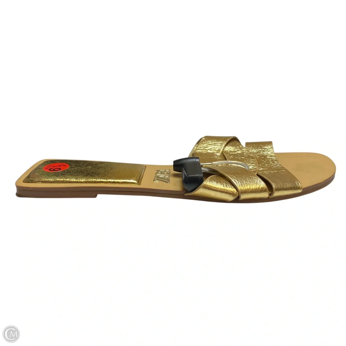 Sandals Flats By Zara In Gold, Size: 6.5