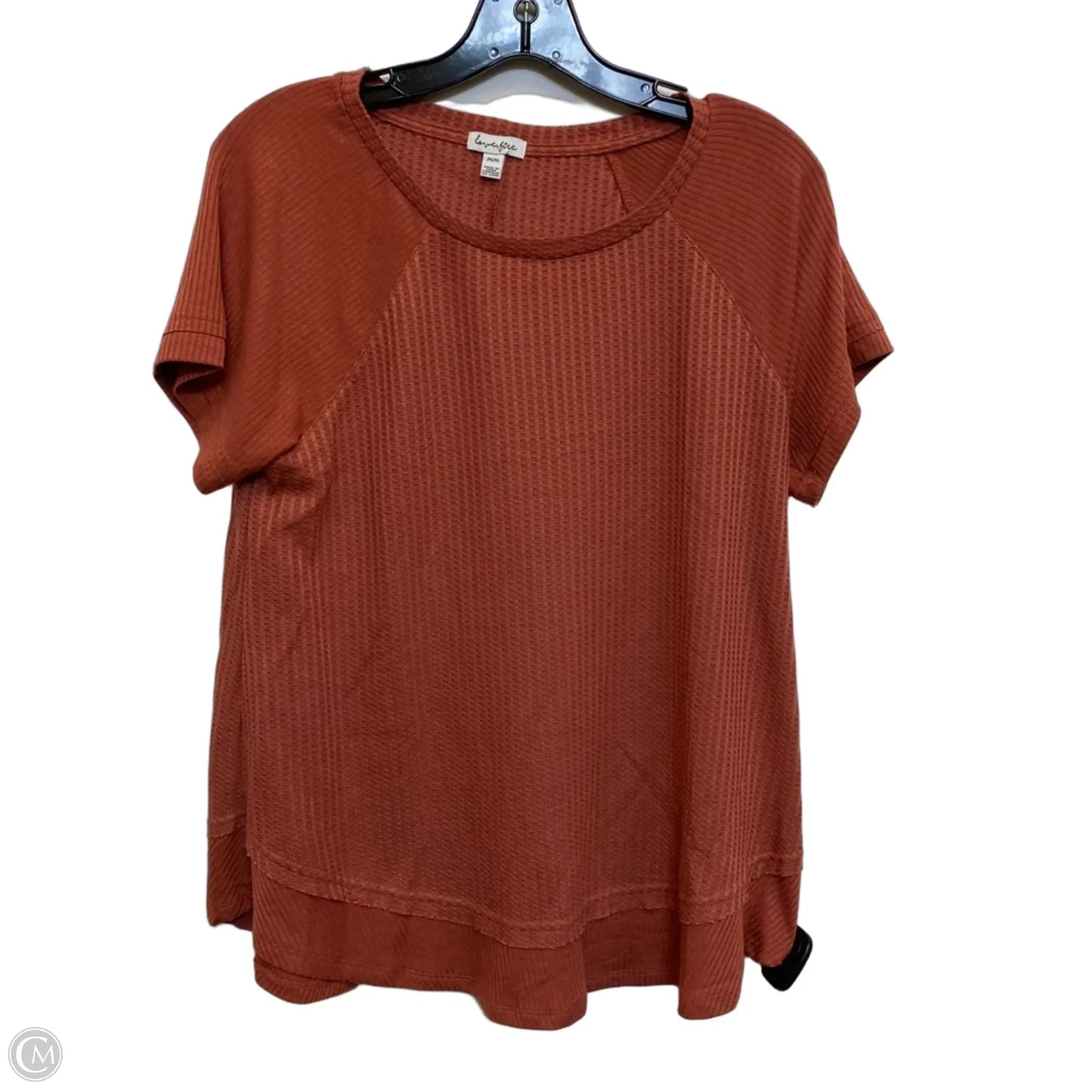 Top Short Sleeve By Love Fire In Orange, Size: M
