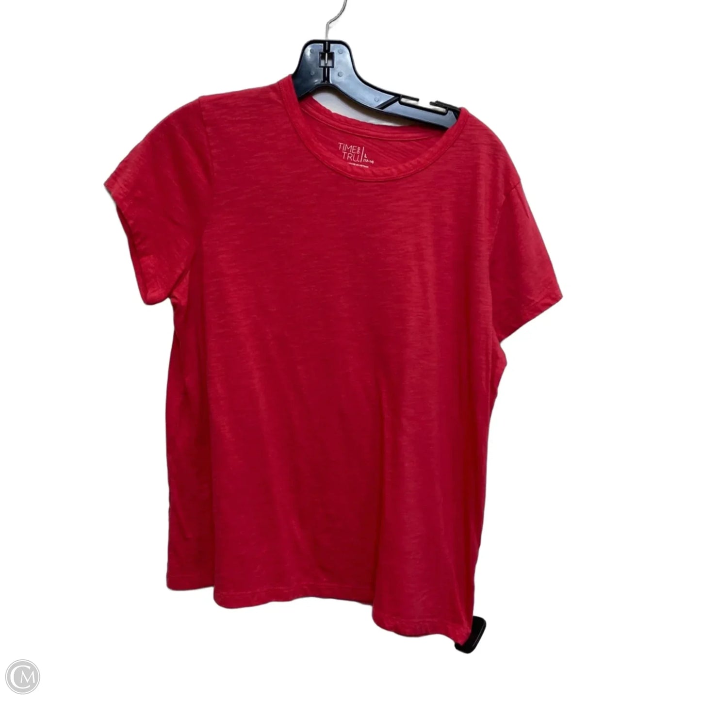 Top Short Sleeve By Time And Tru In Pink, Size: L