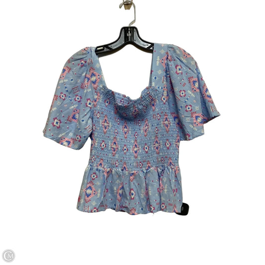 Top Short Sleeve By Simply Southern In Purple, Size: M