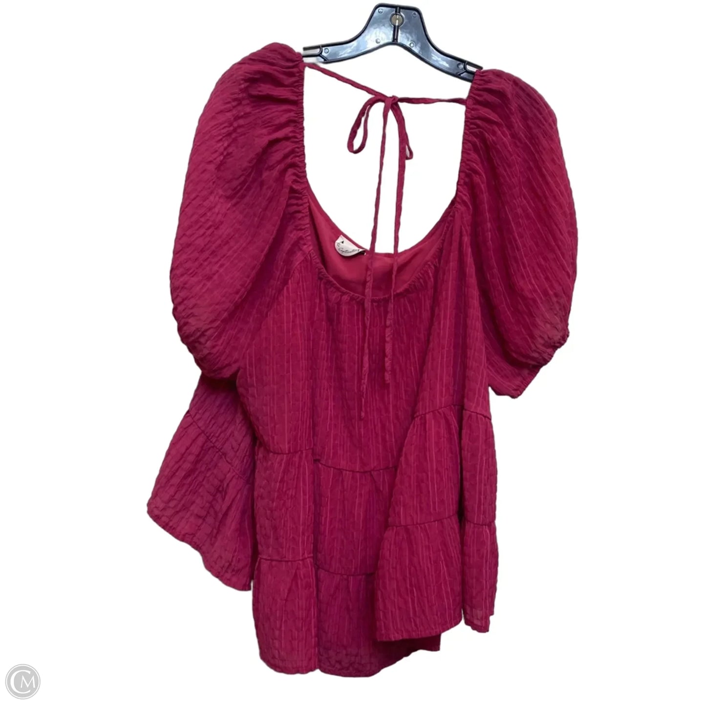 Top Short Sleeve By Arula In Pink, Size: 3x