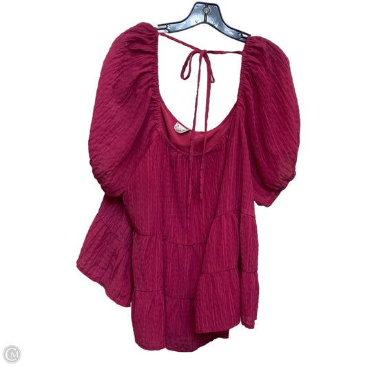 Top Short Sleeve By Arula In Pink, Size: 3x