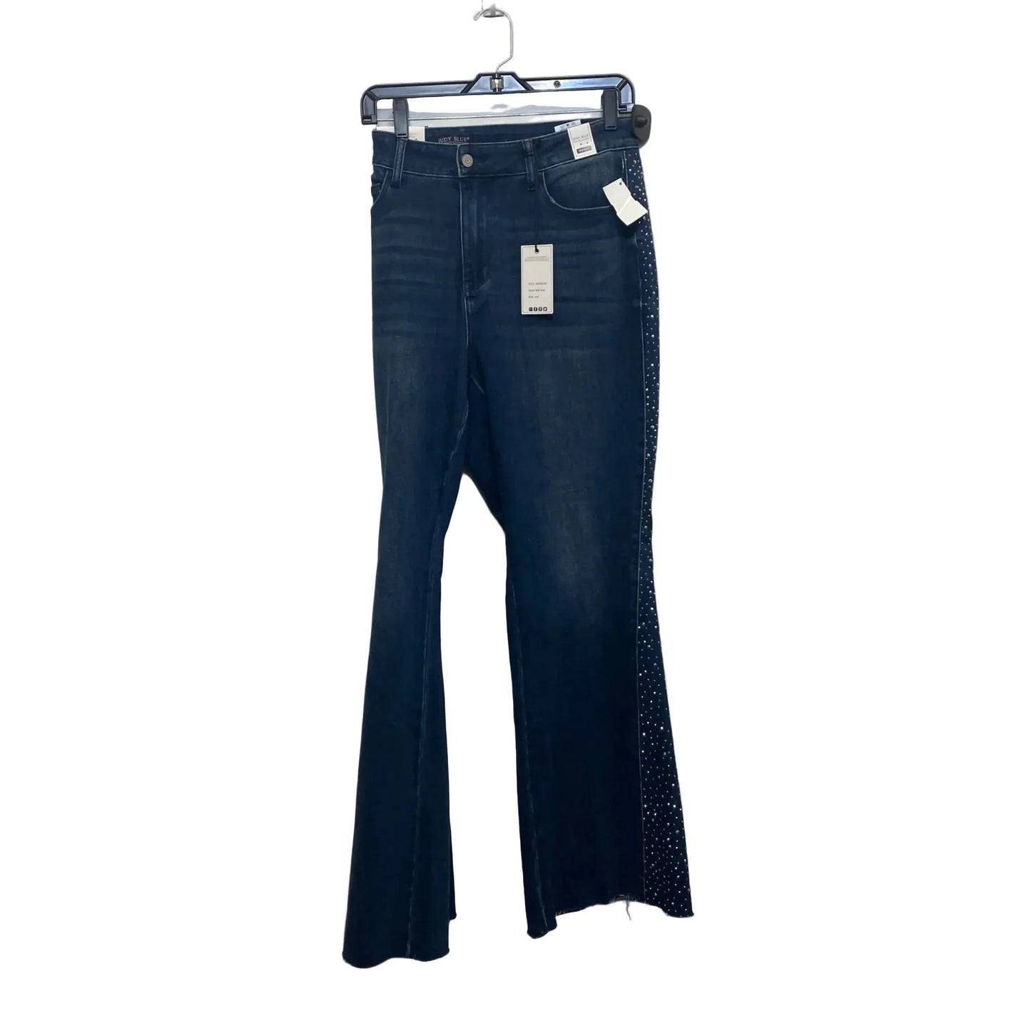 Jeans Flared By Judy Blue In Blue Denim, Size: 16