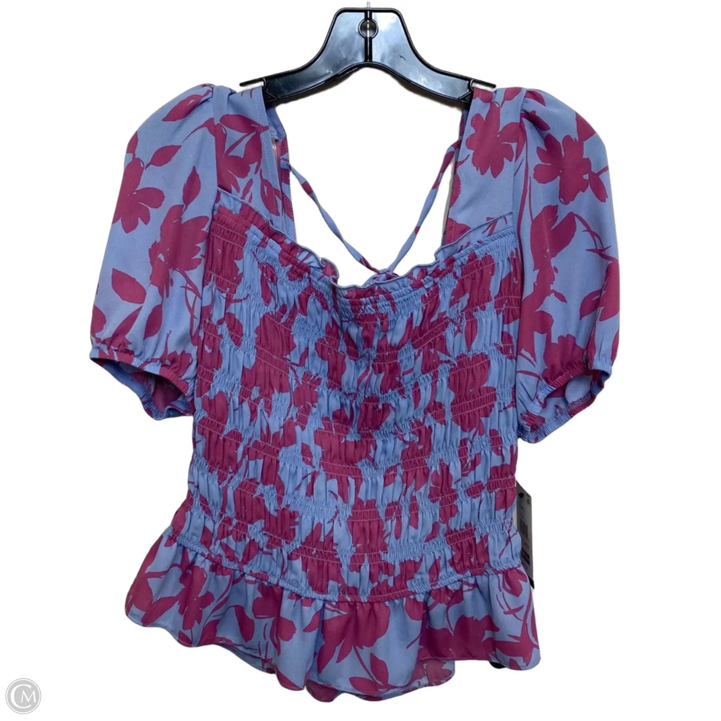 Top Short Sleeve By A Byer In Blue & Purple, Size: L