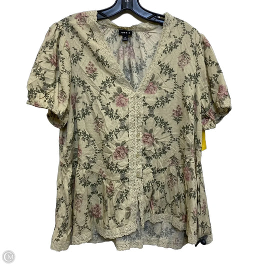 Top Short Sleeve By Torrid In Green, Size: L