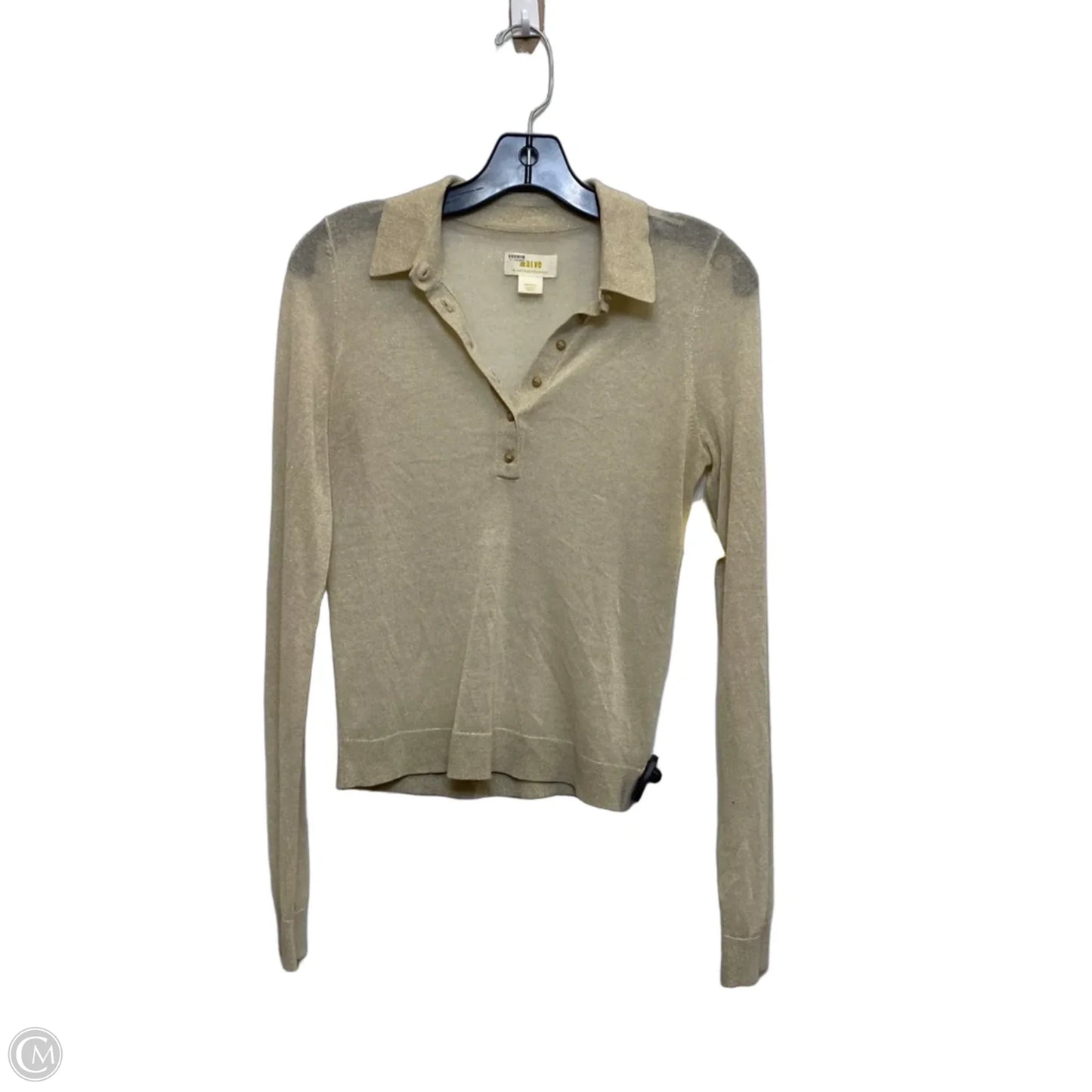 Top Long Sleeve By Maeve In Gold, Size: S