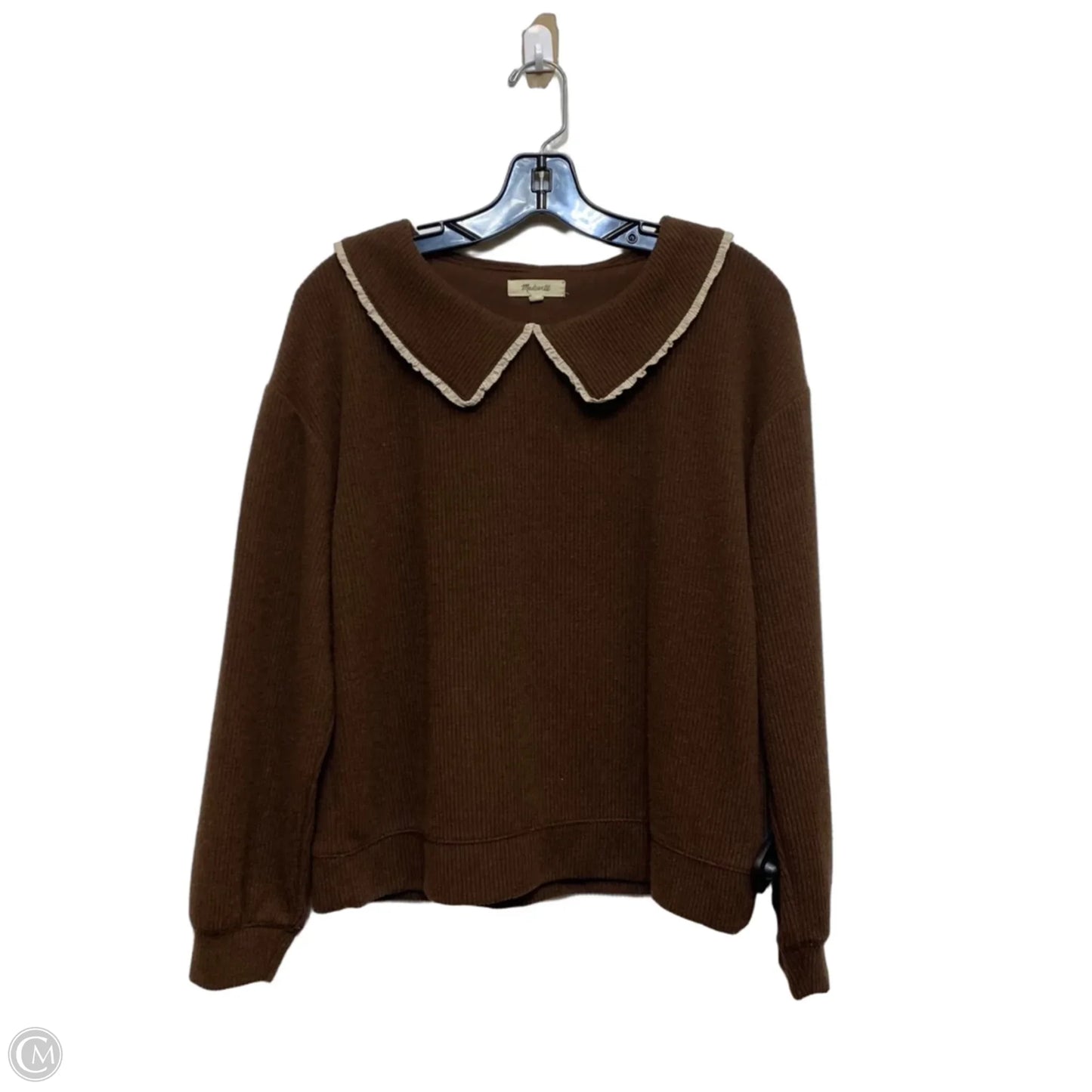 Top Long Sleeve By Madewell In Brown, Size: M