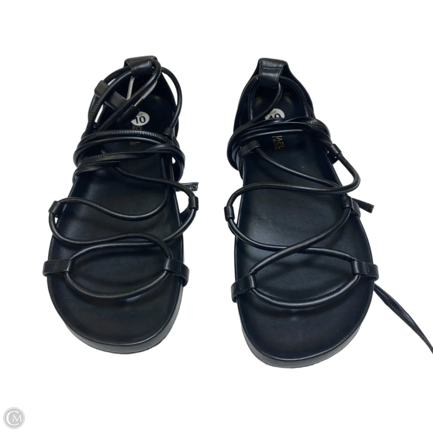 Sandals Flats By Michael By Michael Kors In Black, Size: 10
