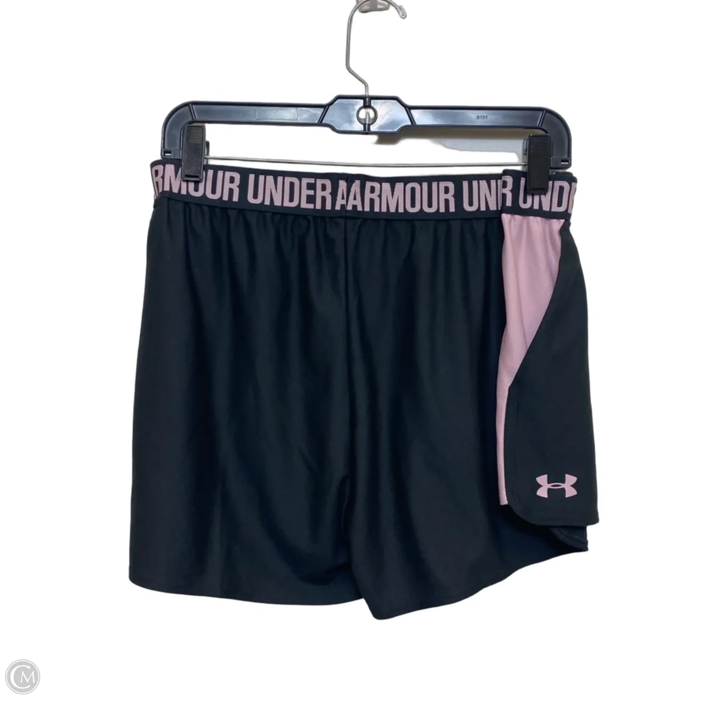 Athletic Shorts By Under Armour In Black & Pink, Size: Xl