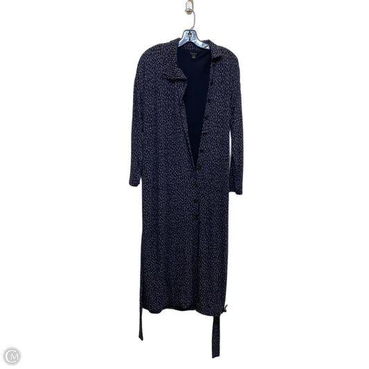 Dress Casual Midi By Ann Taylor In Navy, Size: L