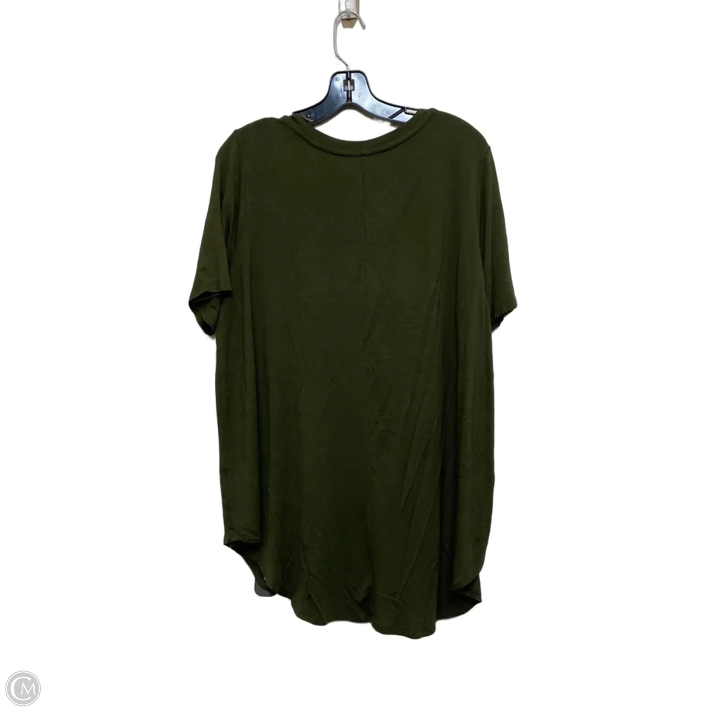 Top Short Sleeve By Zenana In Green, Size: 1x