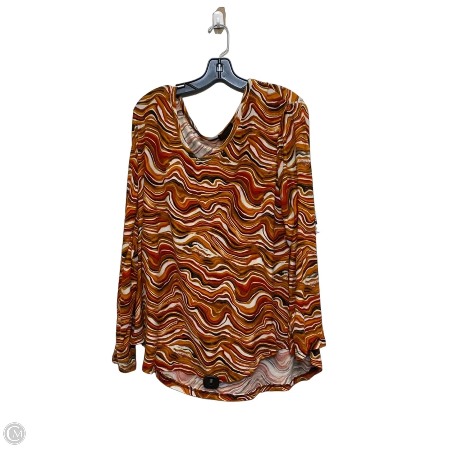 Top Long Sleeve By Forbidden Society In Orange, Size: 3x