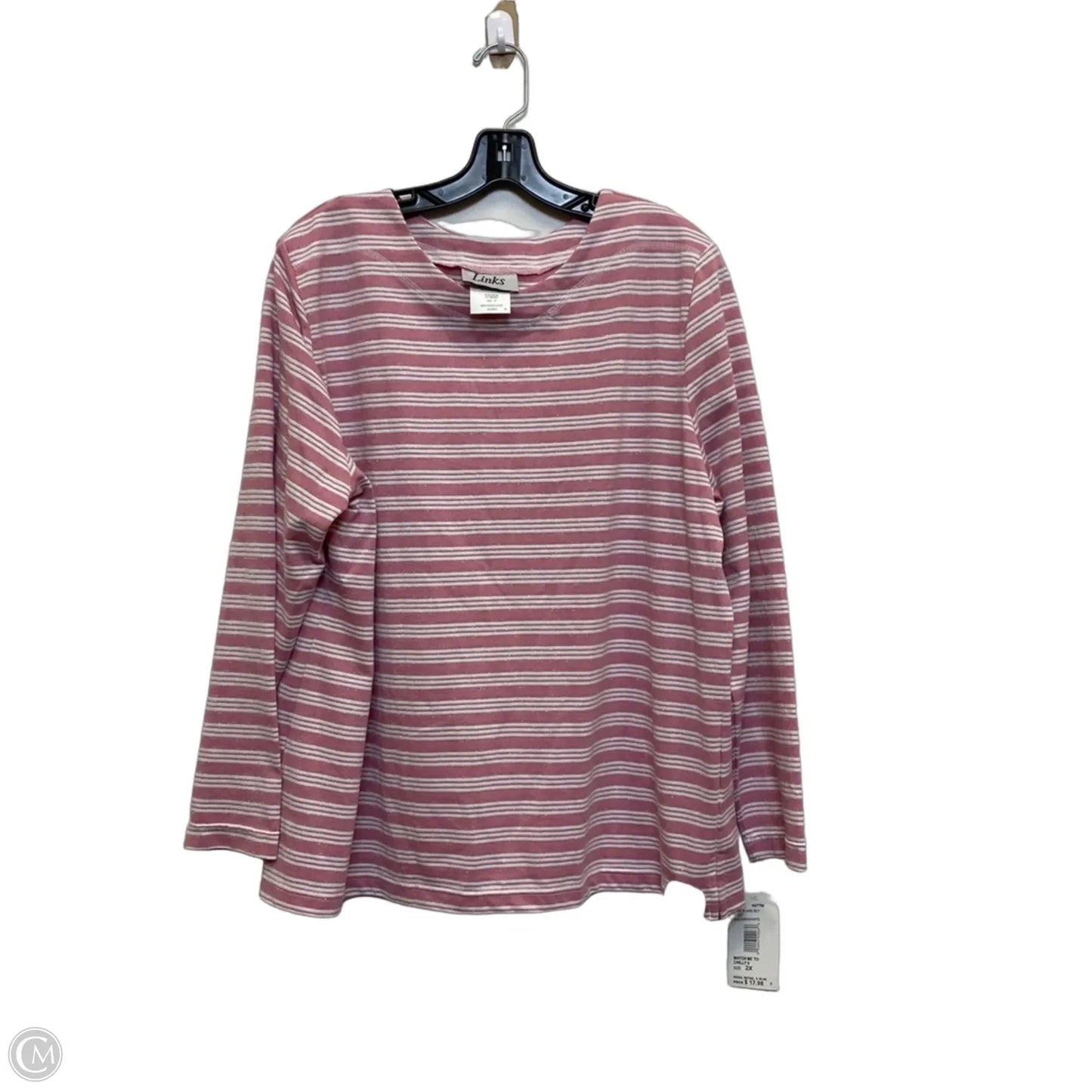 Top Long Sleeve By Links In Pink, Size: 2x