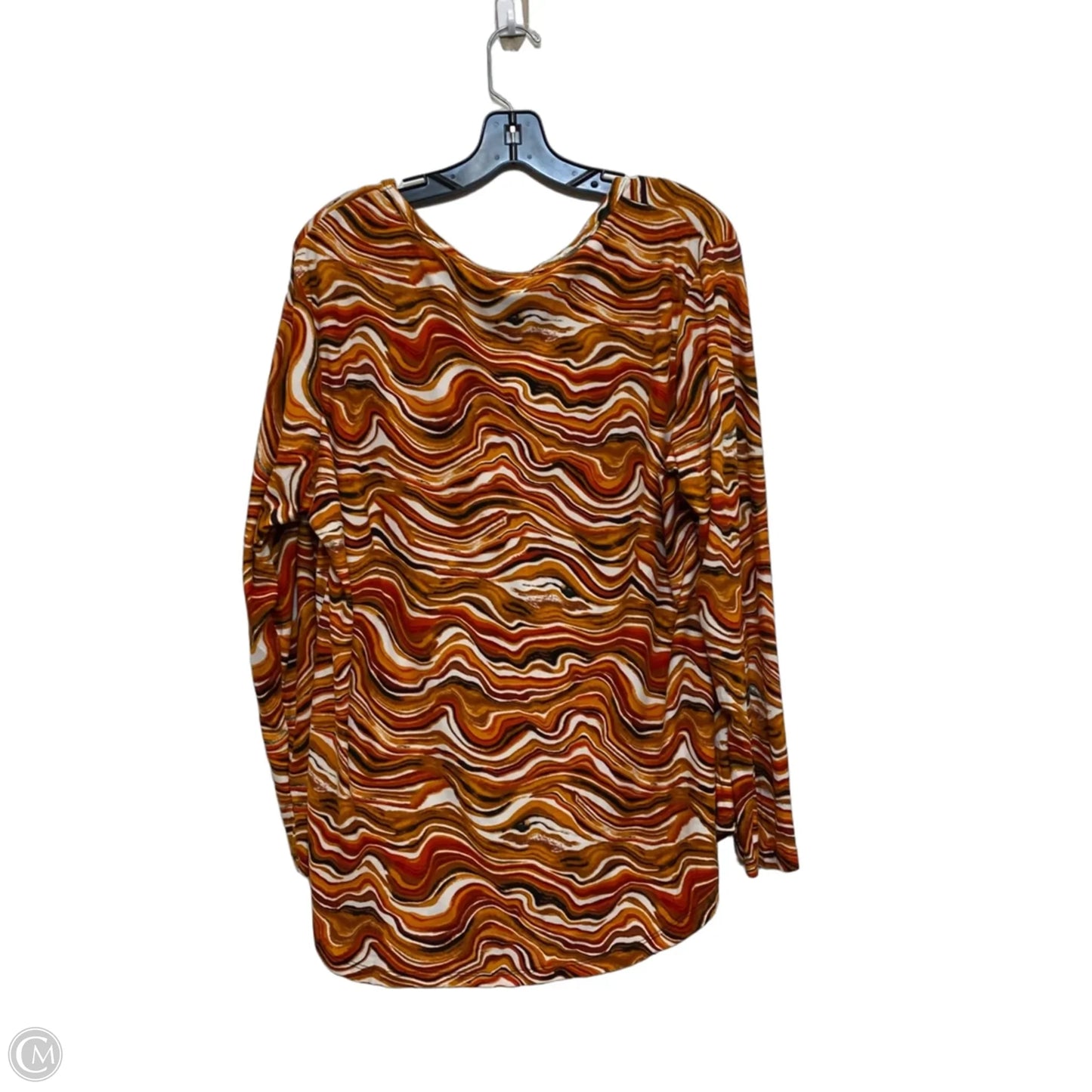 Top Long Sleeve By Forbidden Society In Orange, Size: 2x
