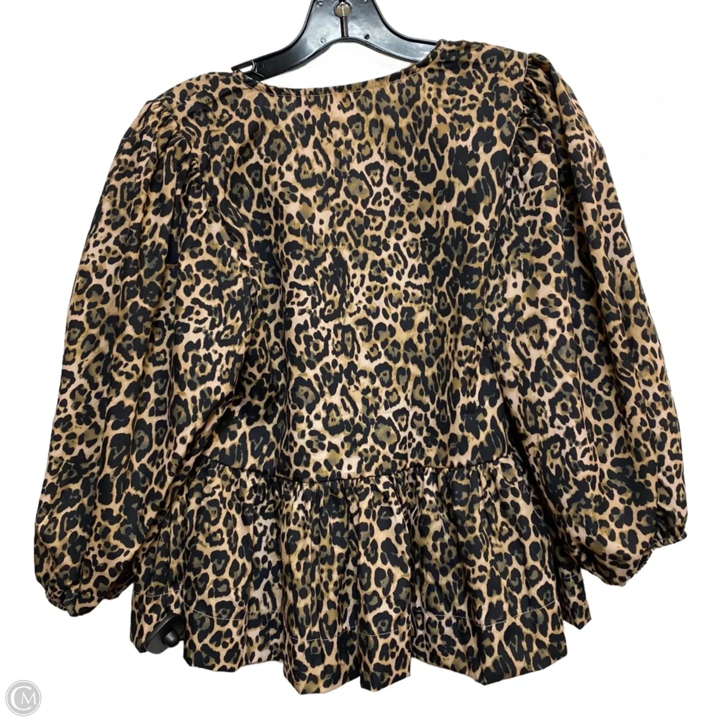 Top 3/4 Sleeve By Kaktus In Animal Print, Size: S