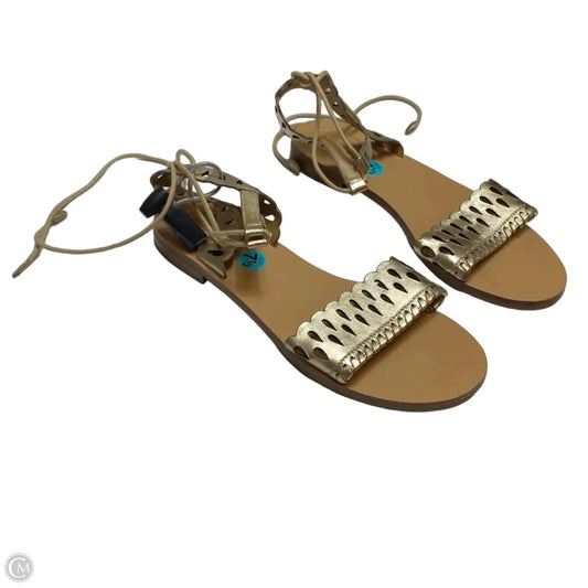 Sandals Designer By Jack Rogers In Gold, Size: 7.5