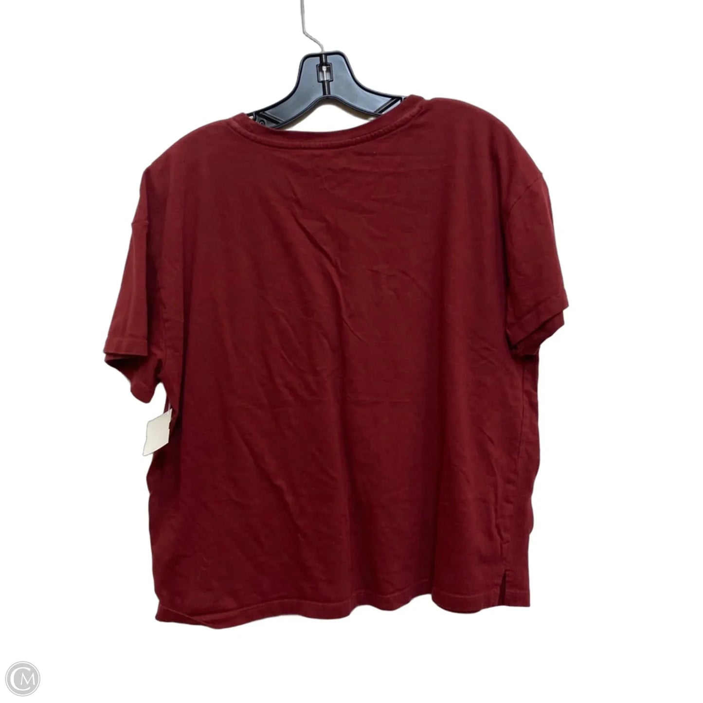 Top Short Sleeve Basic By Time And Tru In Red, Size: L