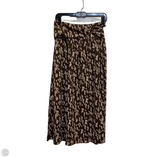 Skirt Maxi By Anthropologie In Brown & Pink, Size: S