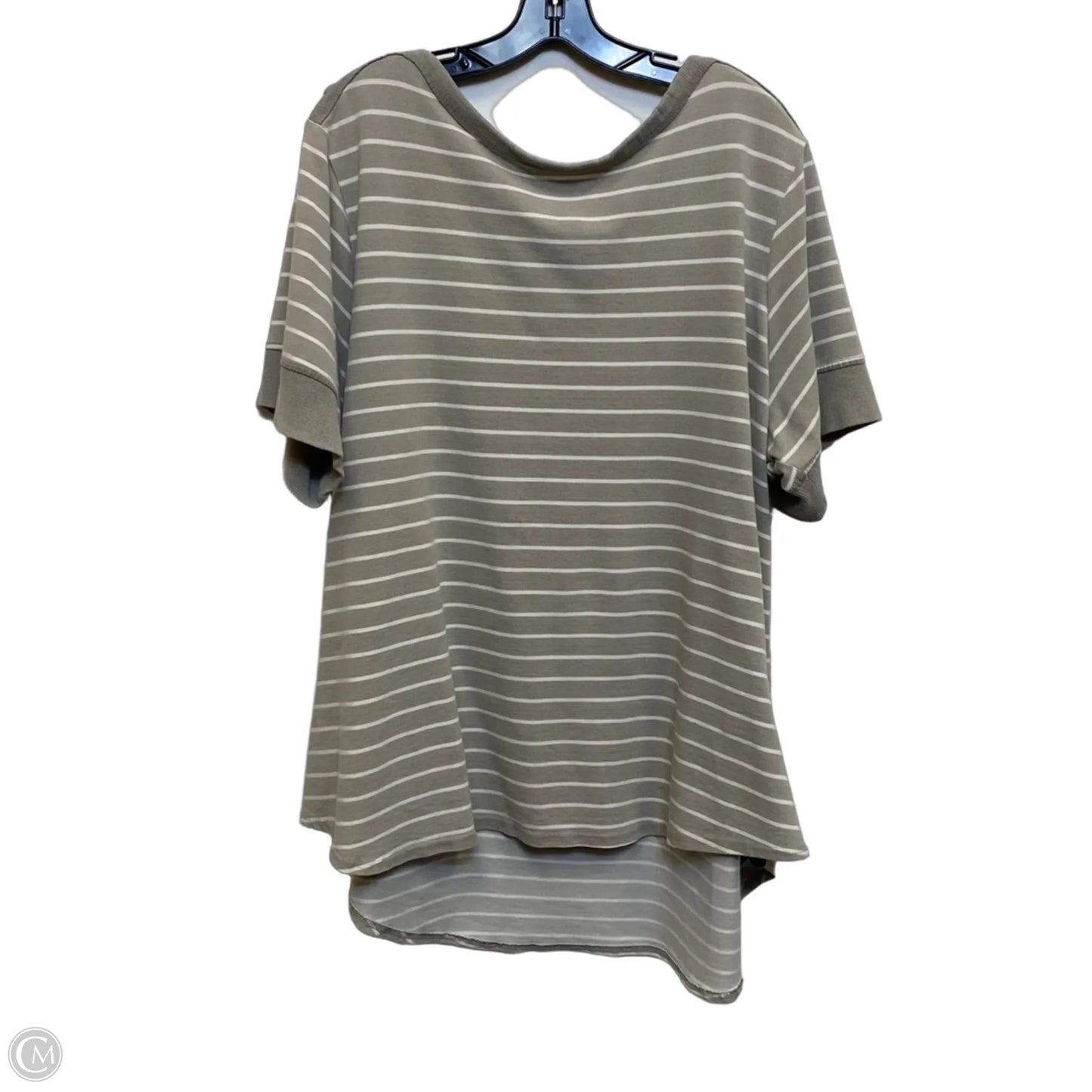 Top Short Sleeve By Jane And Delancey In Brown, Size: 2x
