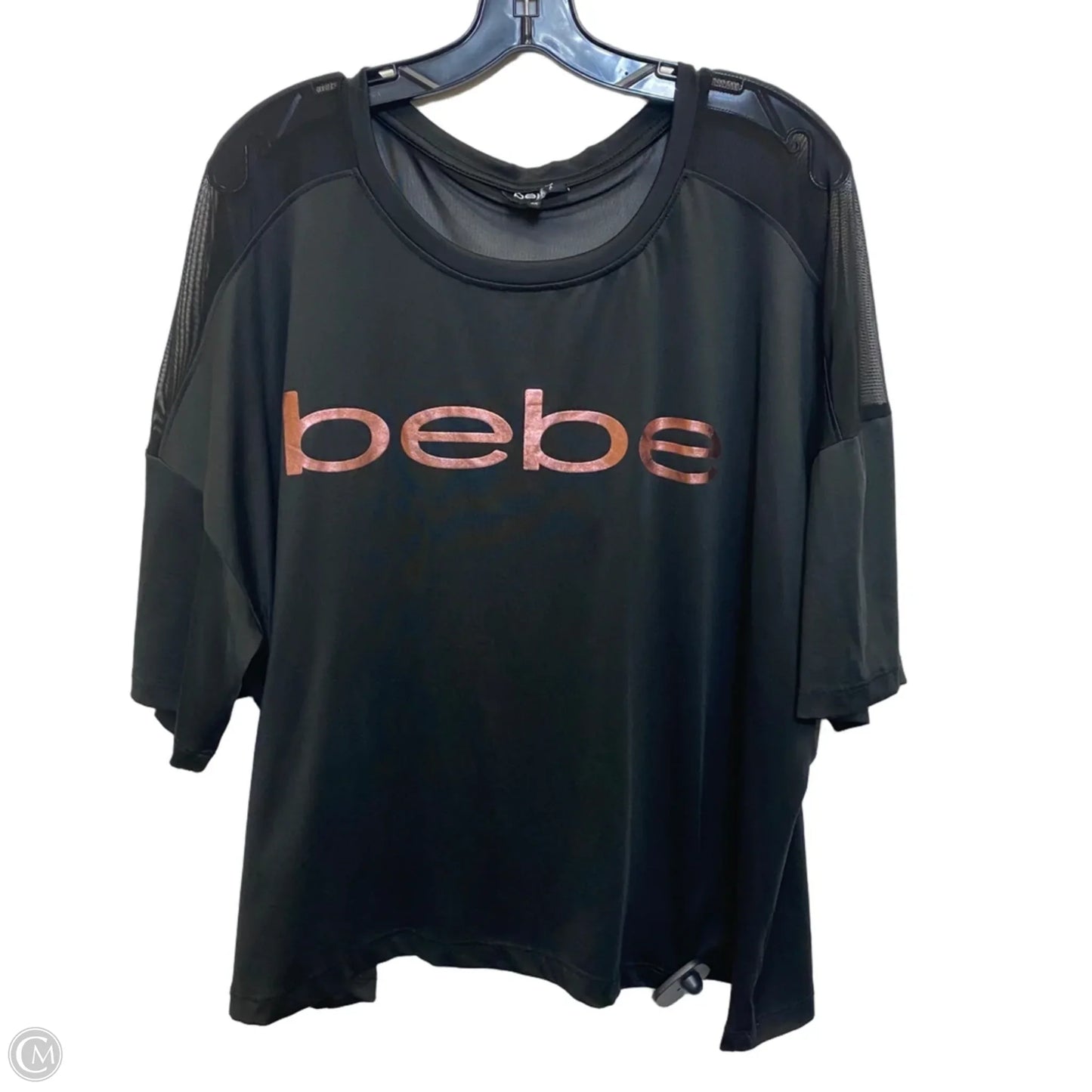Top Short Sleeve By Bebe In Black, Size: 3x