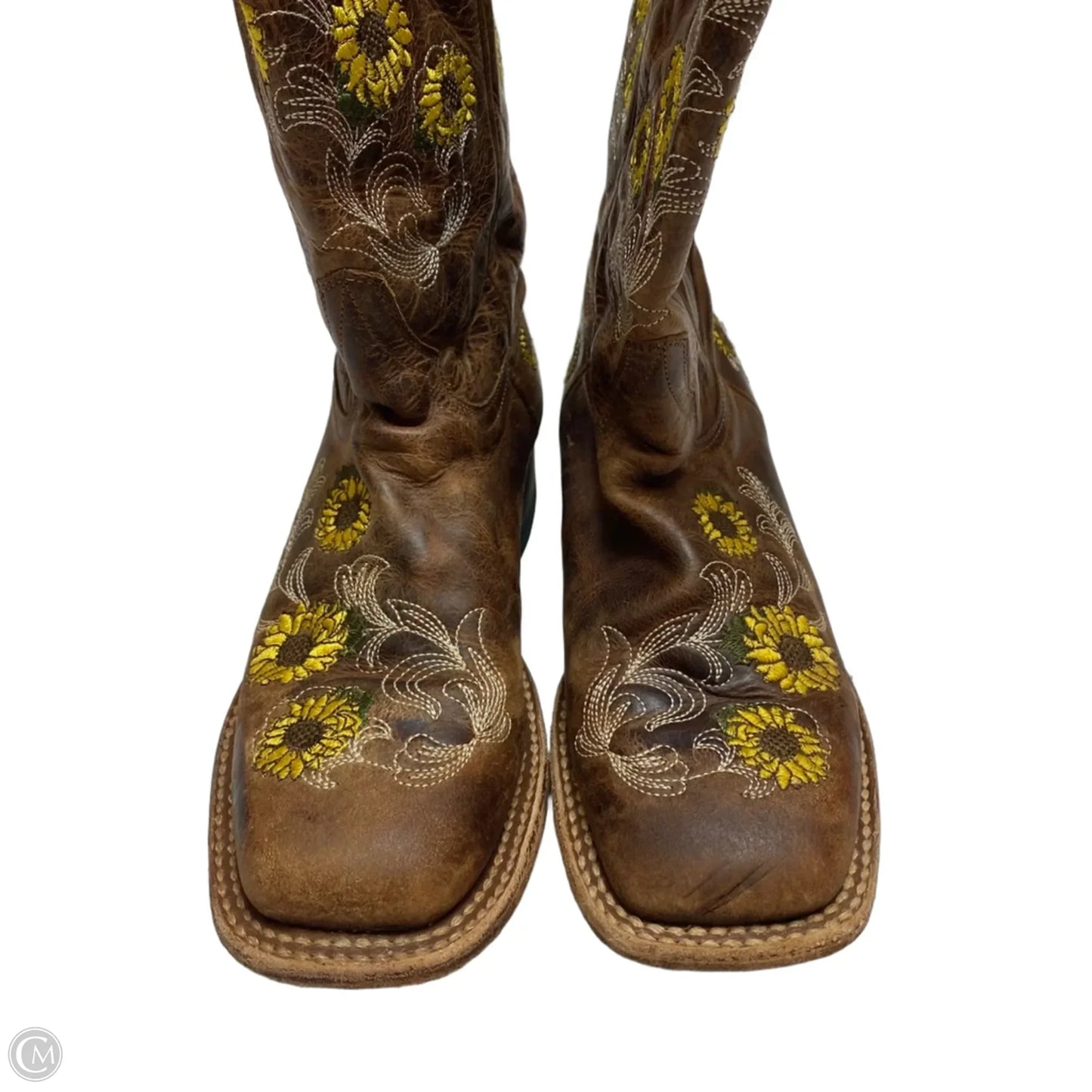 Boots Western By Shyanne In Brown & Yellow, Size: 7.5