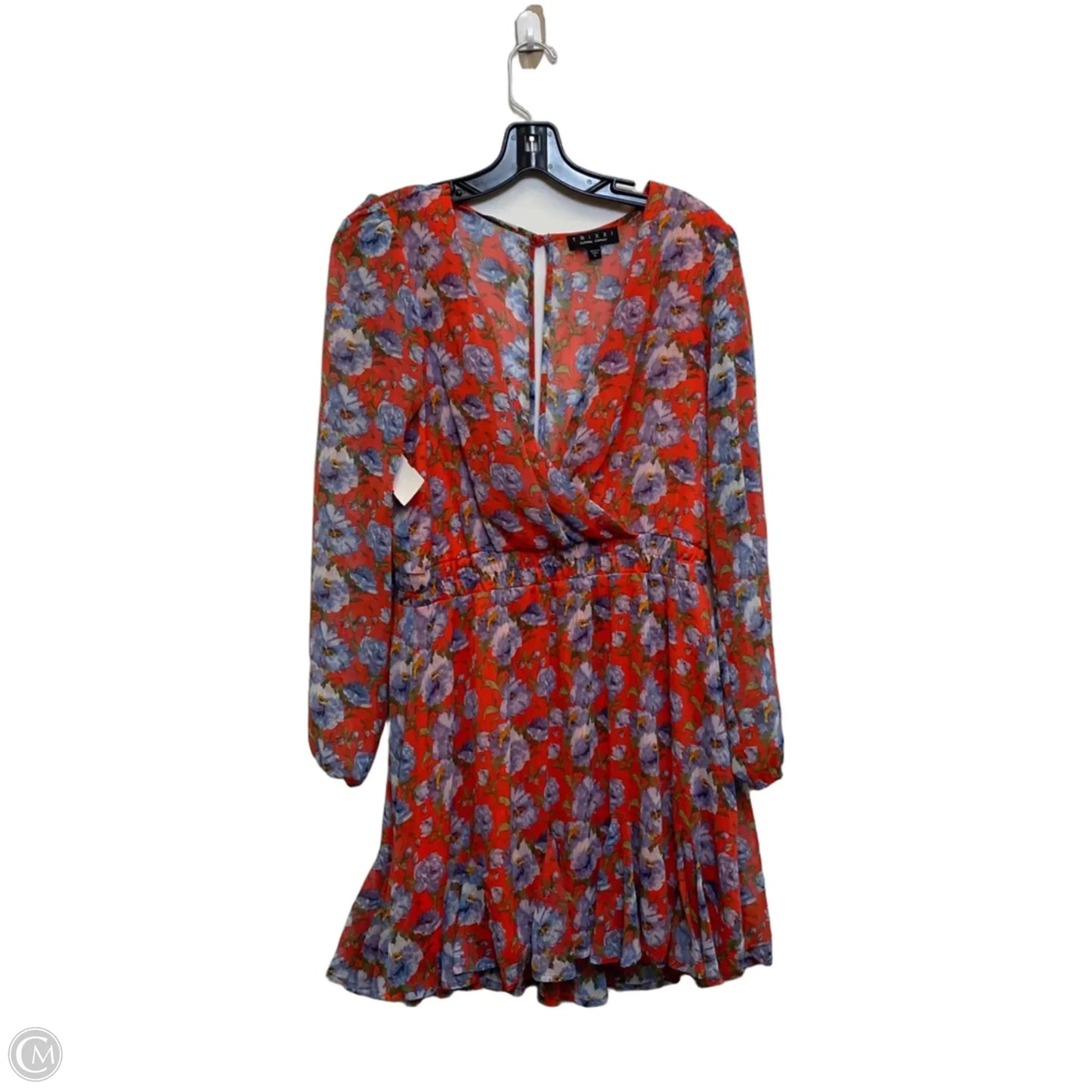 Dress Casual Short By Trixxi In Blue & Red, Size: L