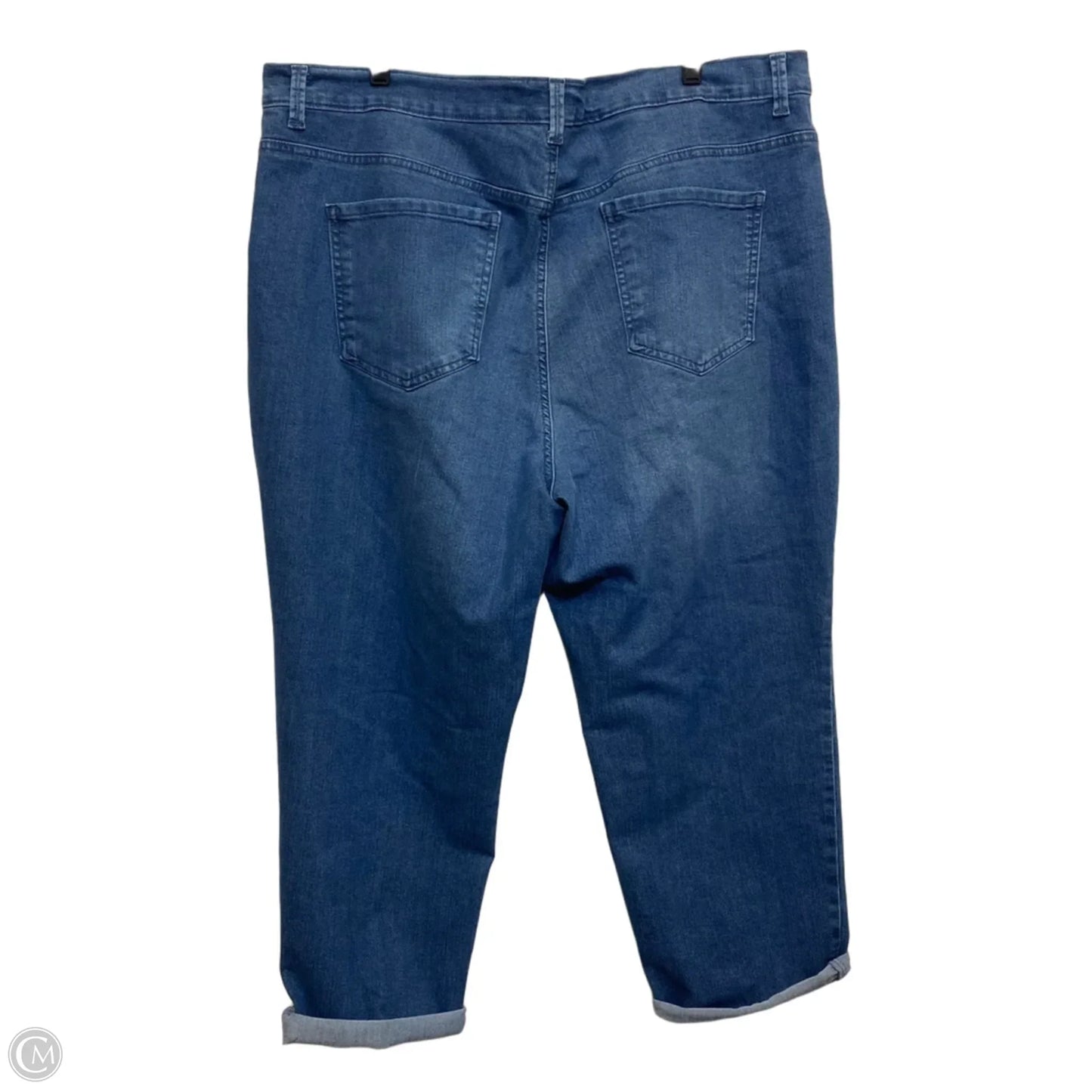 Jeans Straight By Gloria Vanderbilt In Blue Denim, Size: 22