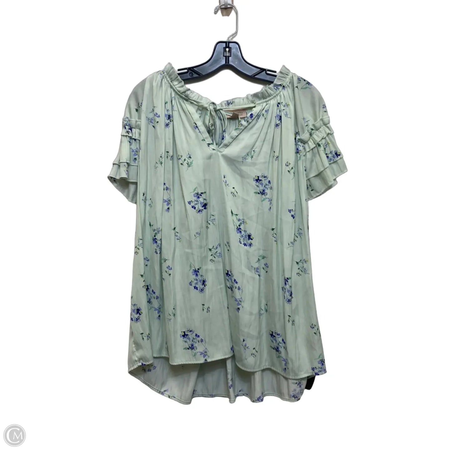 Top Short Sleeve By Philosophy In Green, Size: 3x