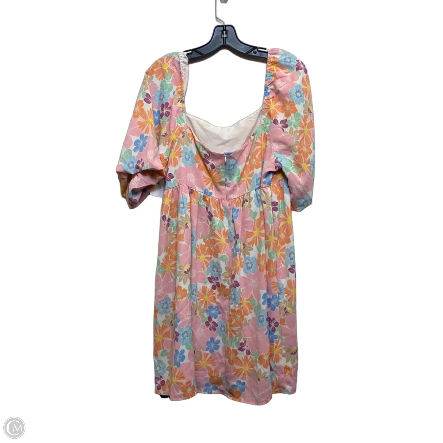 Dress Casual Short By Clothes Mentor In Orange & Pink, Size: Xl
