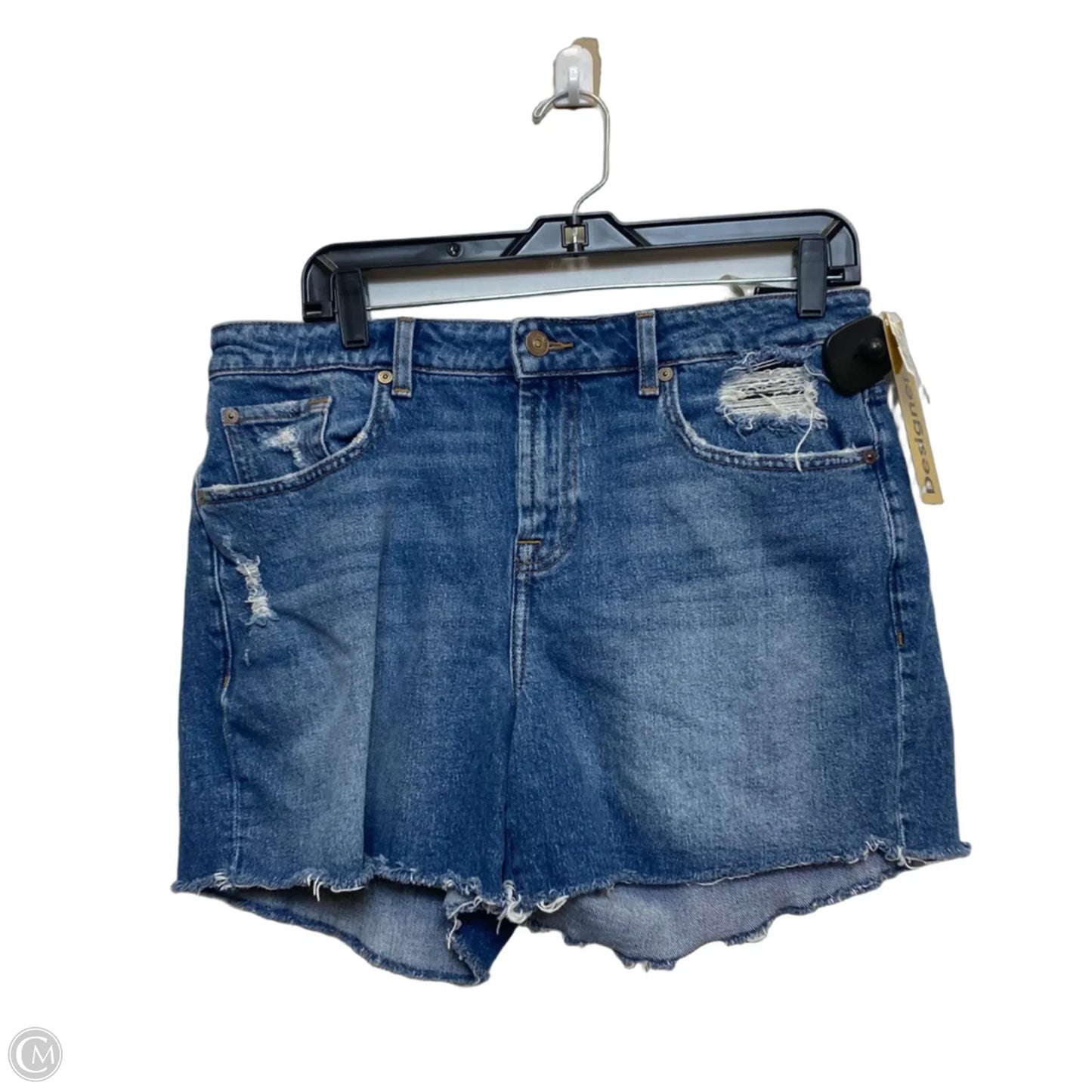 Shorts Designer By 7 For All Mankind In Blue Denim, Size: 6
