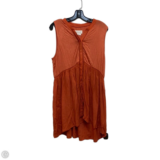 Dress Casual Short By Anthropologie In Orange, Size: M