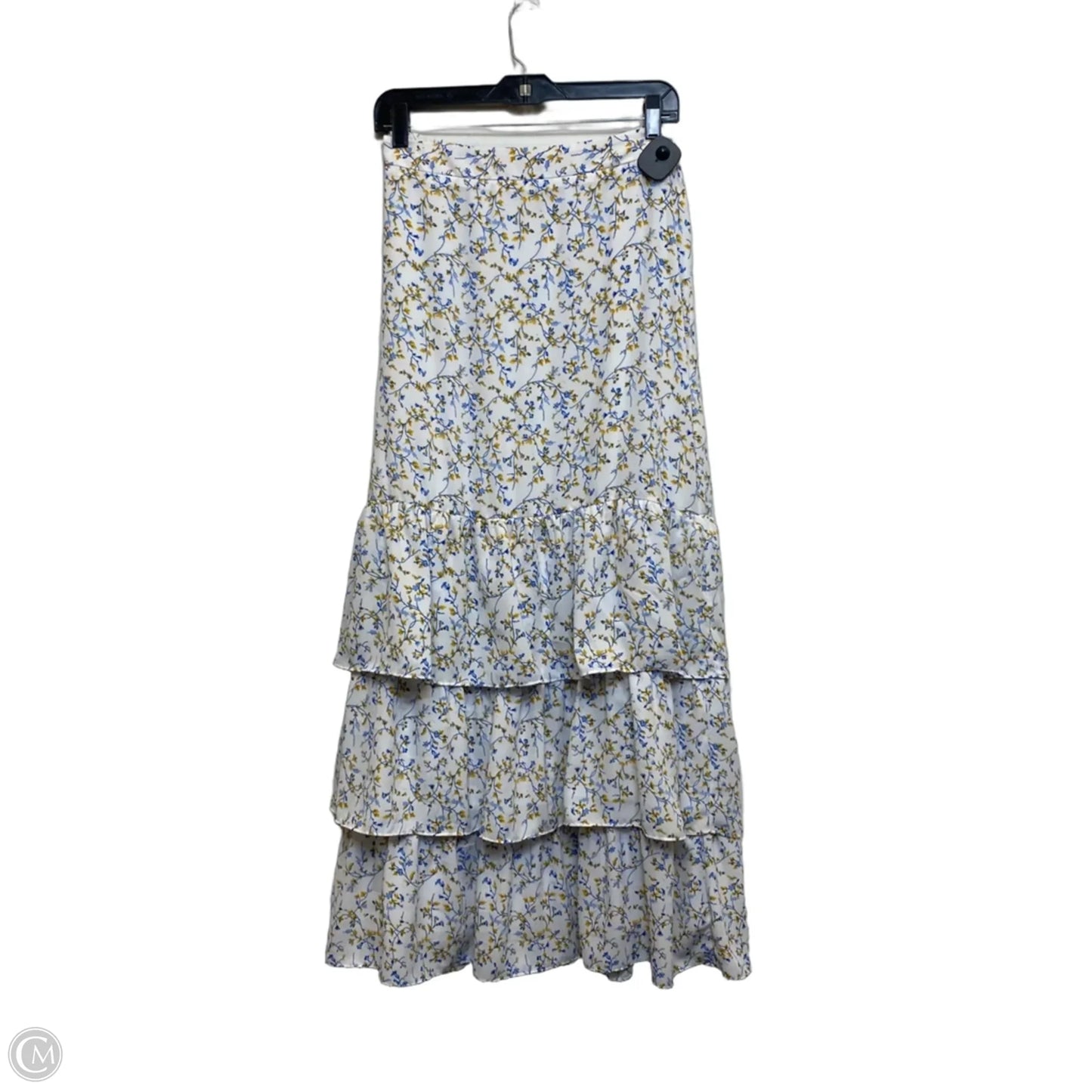 Skirt Maxi By Kaari Blue In Blue & White, Size: 2x