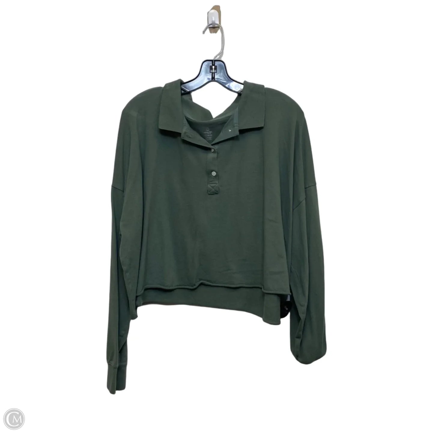 Top Long Sleeve By Offline In Green, Size: Xxl