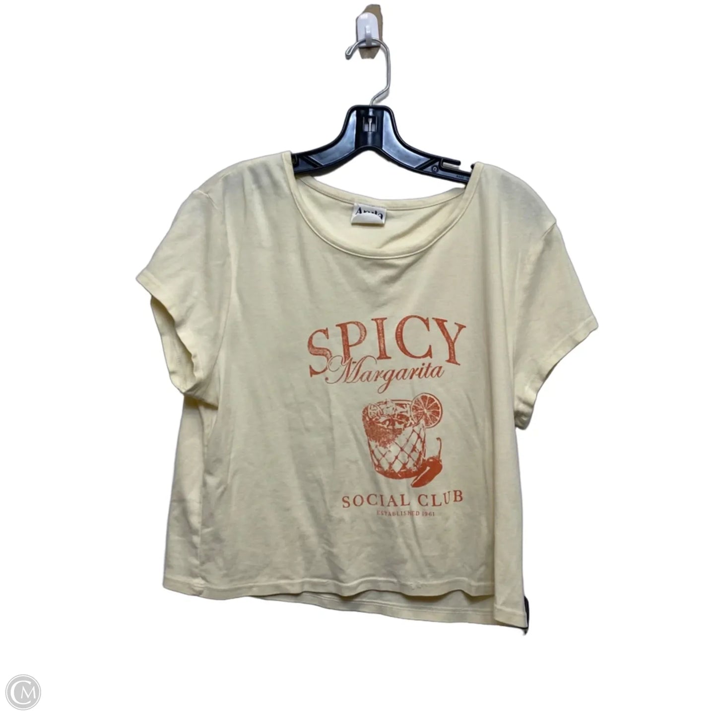 Top Short Sleeve By Arula In Cream, Size: 2x