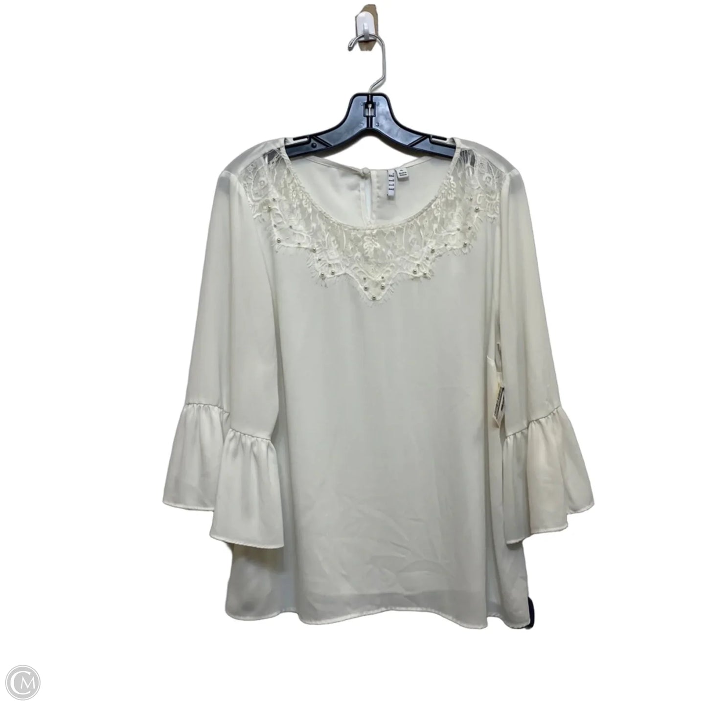 Top Long Sleeve By Elle In White, Size: Xl