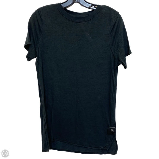 Athletic Top Short Sleeve By Lululemon In Black, Size: S