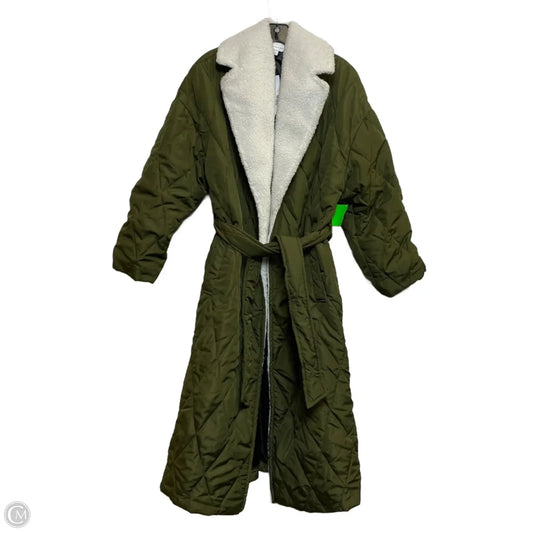 Coat Puffer & Quilted By Top Shop In Green, Size: S