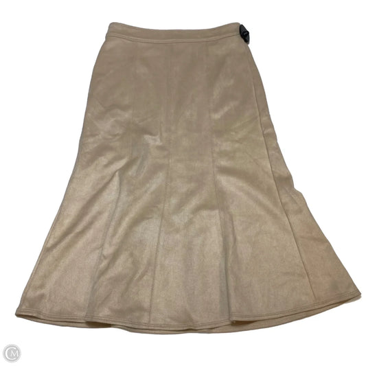 Skirt Midi By Ann Taylor In Tan, Size: Xs