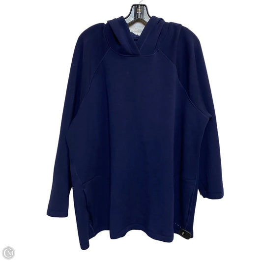 Athletic Sweatshirt Hoodie By Livi Active In Blue, Size: 3x