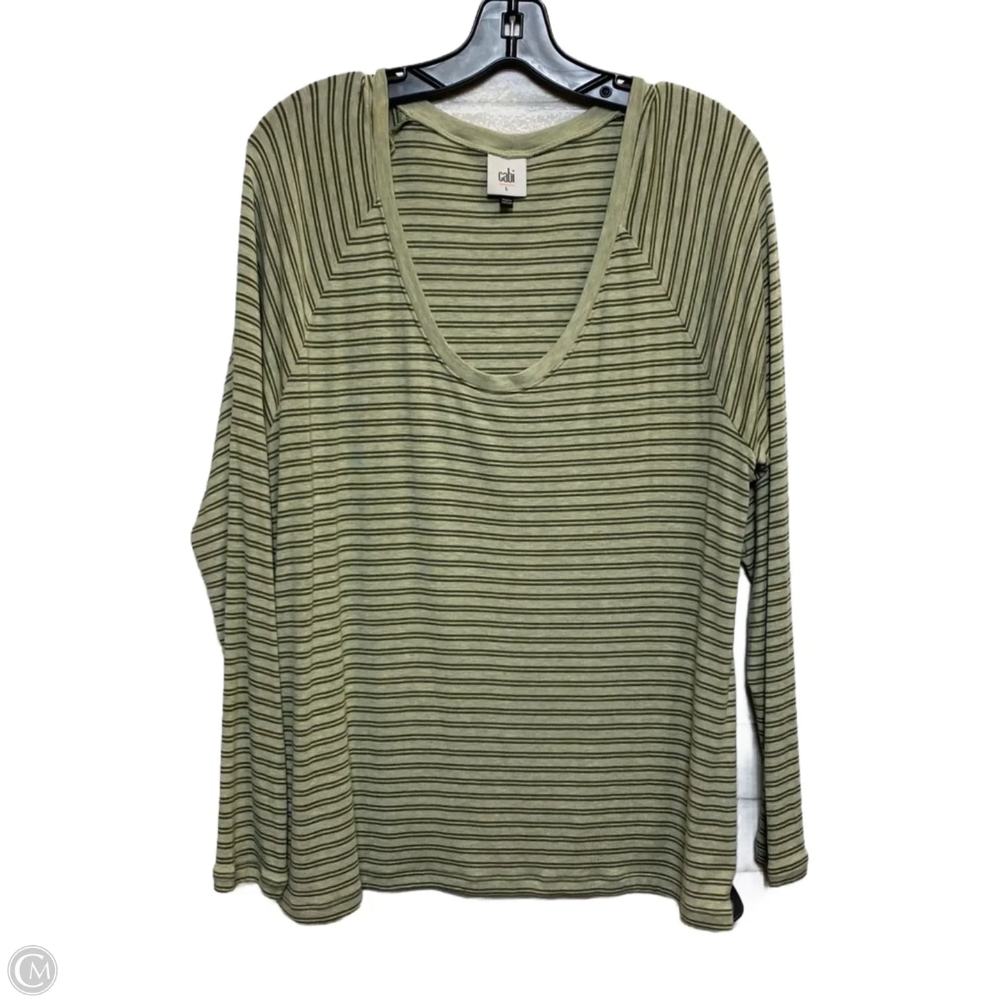 Top Long Sleeve By Cabi In Green, Size: L