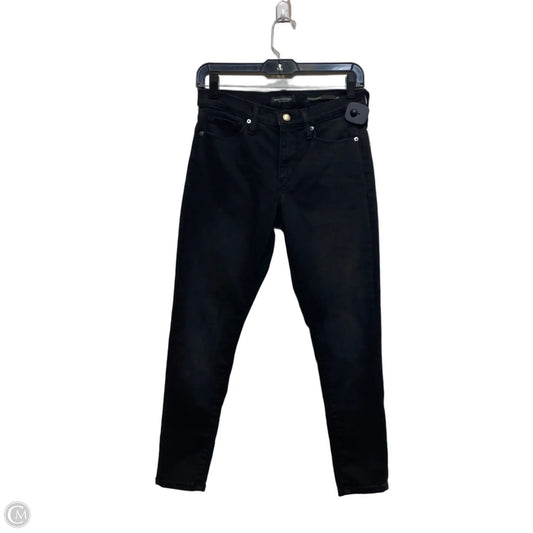 Jeans Skinny By Banana Republic In Black Denim, Size: 4p