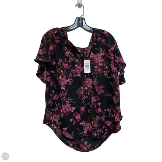 Top Short Sleeve By Torrid In Black & Purple, Size: L