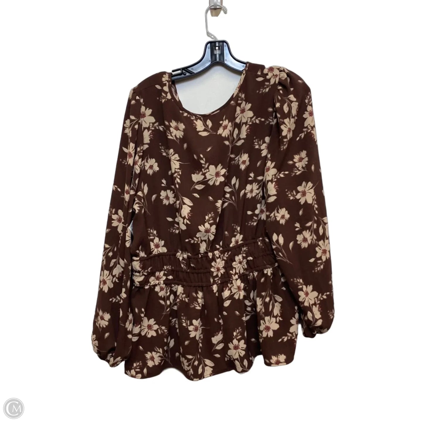 Top Long Sleeve By Torrid In Brown, Size: L