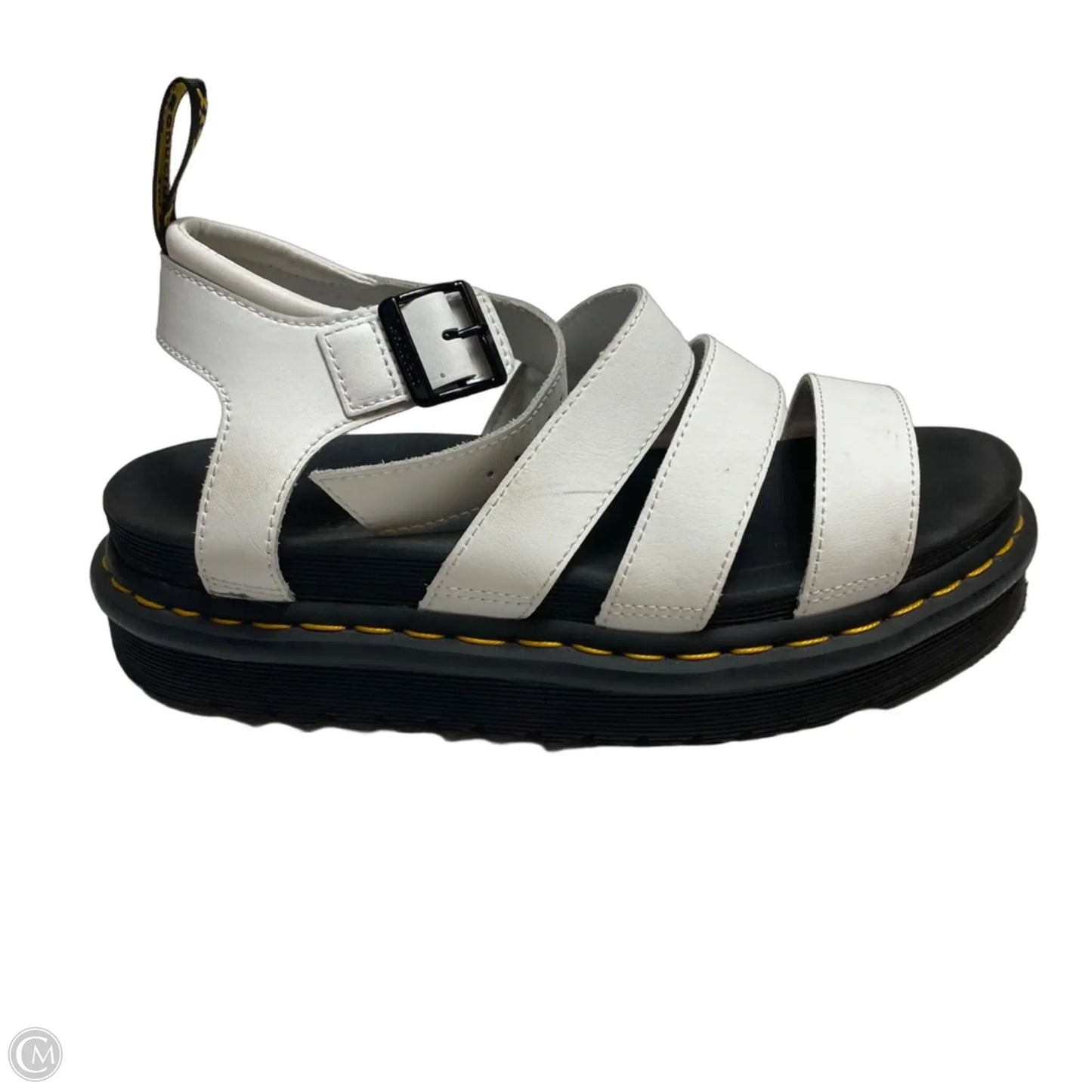 Sandals Designer By Dr Martens In Black & White, Size: 8