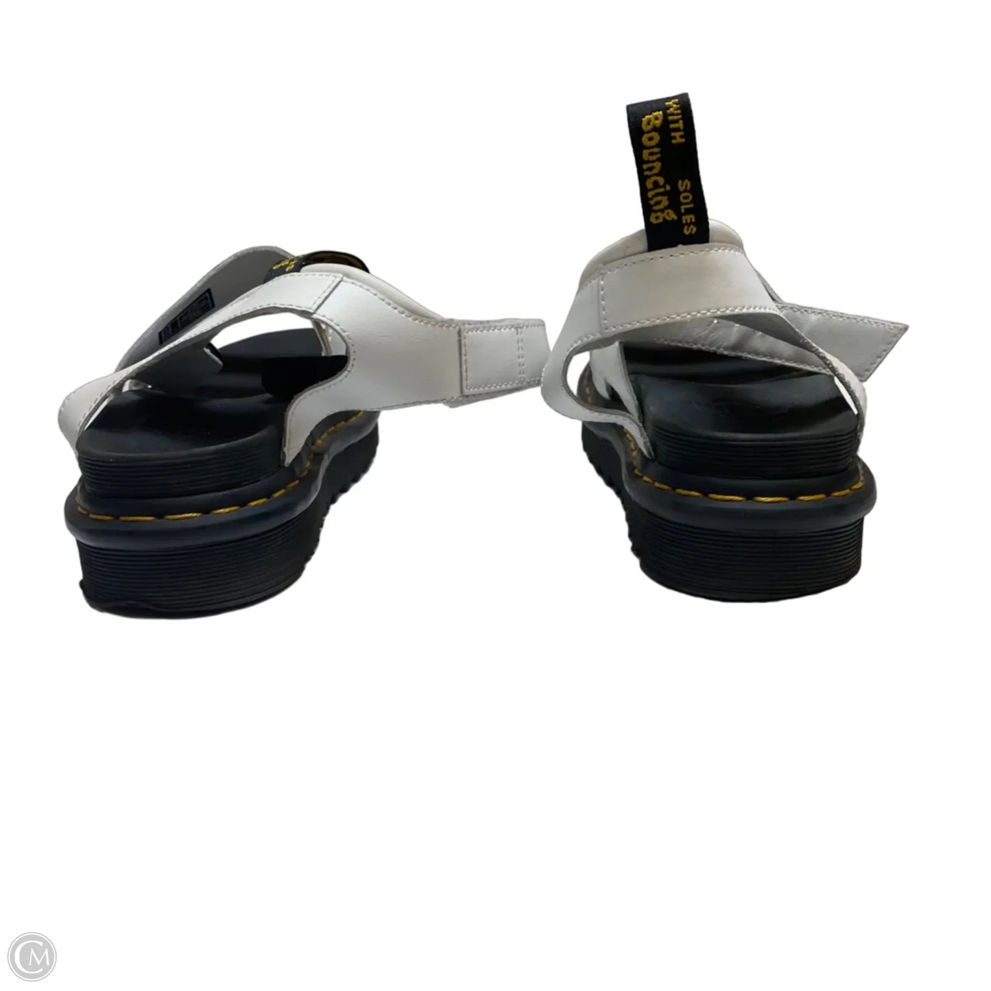 Sandals Designer By Dr Martens In Black & White, Size: 8