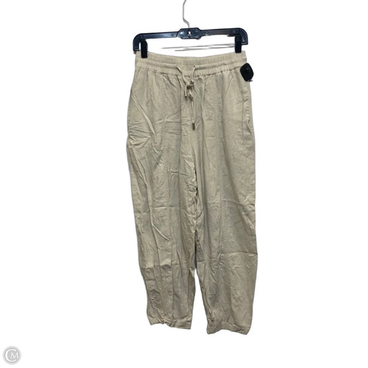 Pants Cropped By Zara In Cream, Size: S