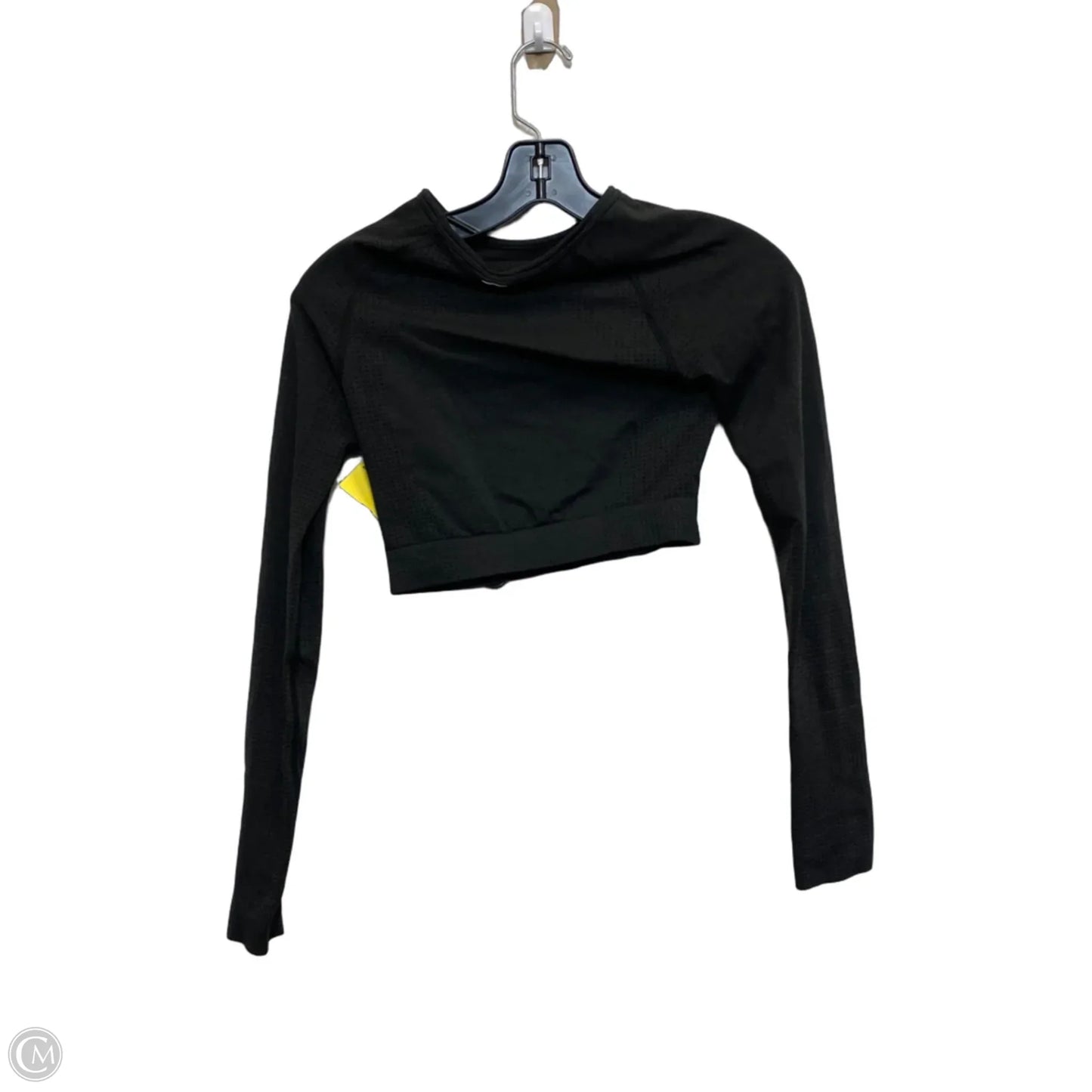 Athletic Top Long Sleeve Crewneck By Gym Shark In Black, Size: S