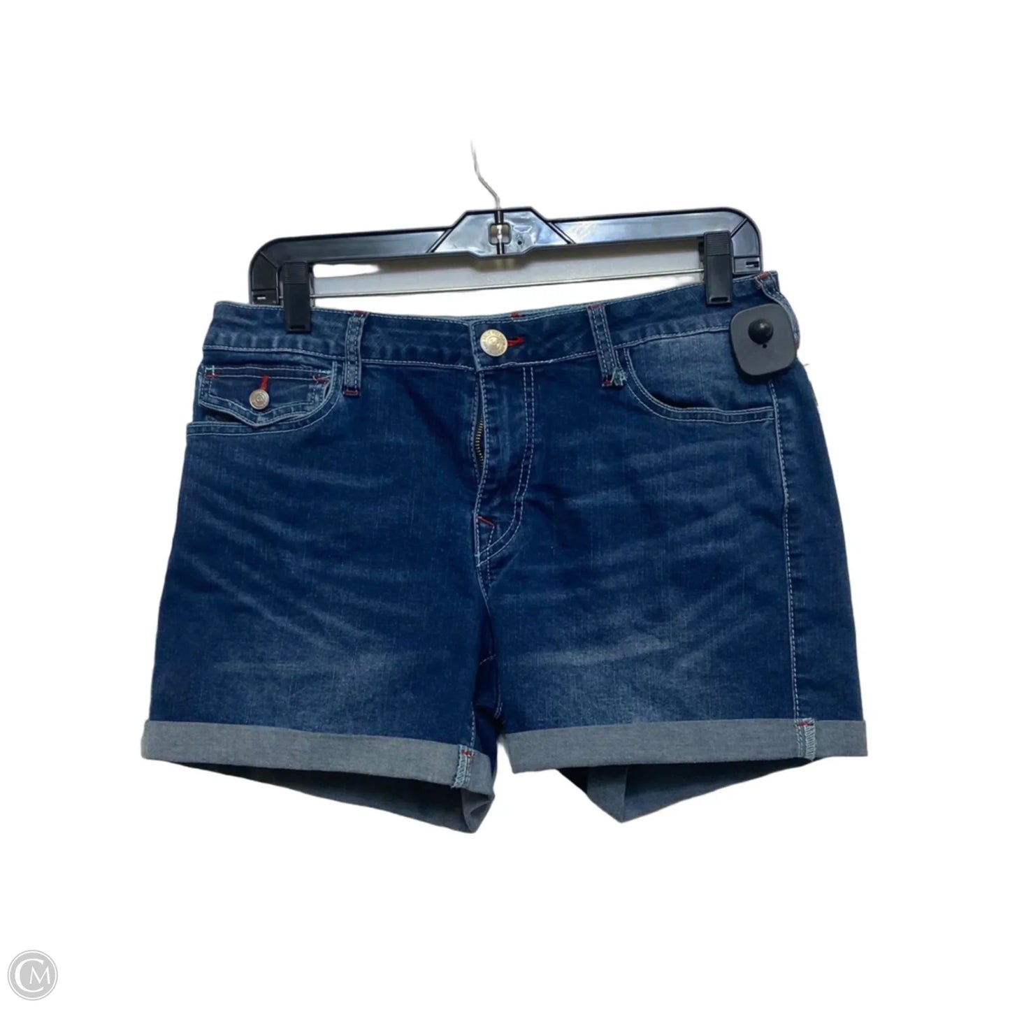 Shorts Designer By True Religion In Blue Denim, Size: 10