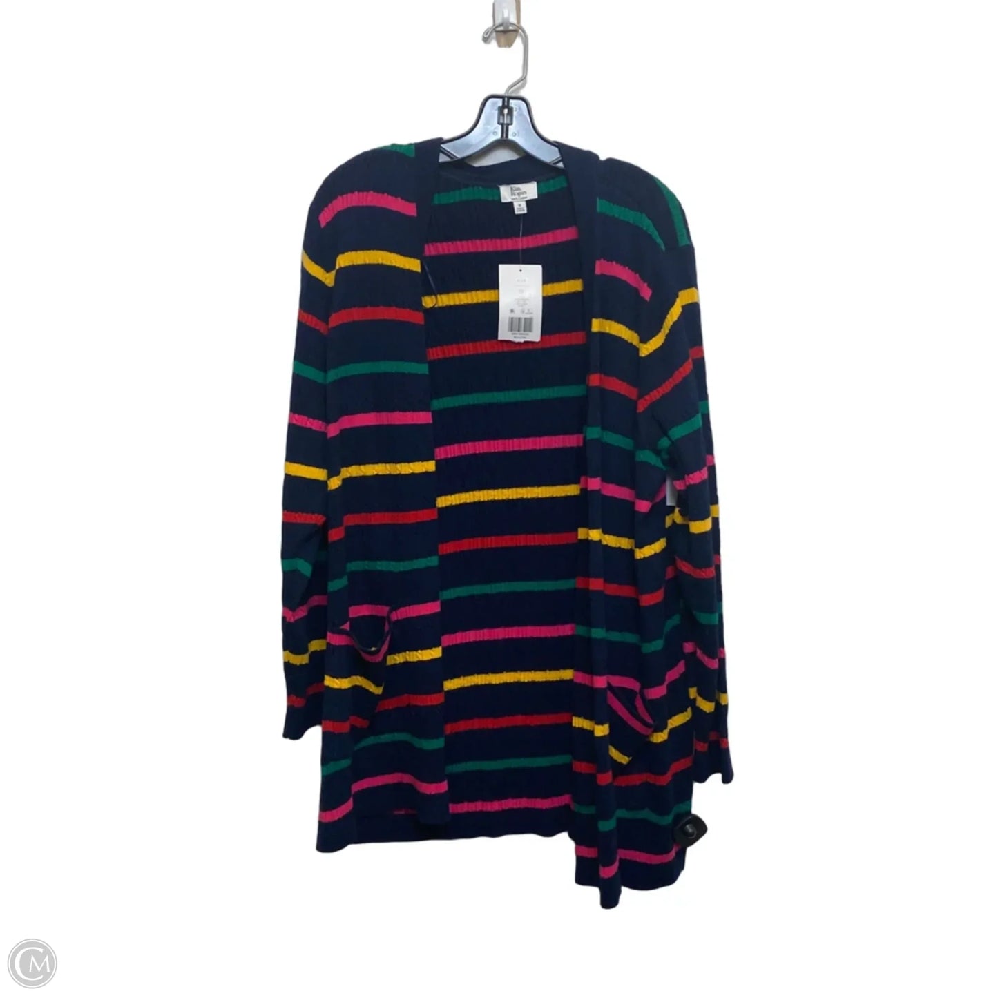 Cardigan By Kim Rogers In Navy, Size: 1x